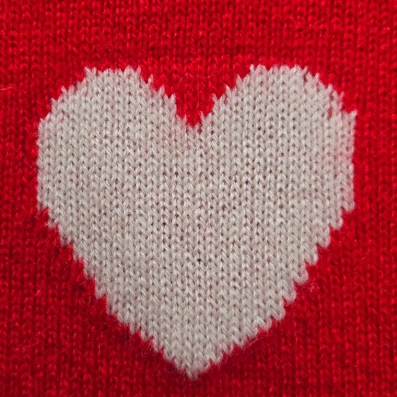 NWOT Christian Siriano 100% Cashmere Heart Sweater - Picture 8 of 15
